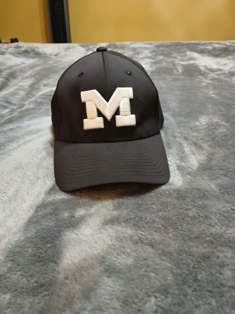 Zephyr Black MichiganCap with White 'M' Patch Size Xl
